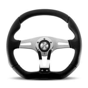 Momo Trek RSteering Wheel - Trek R/350 mm mmeter -  Black AirLeather/Brshd Al Spokes