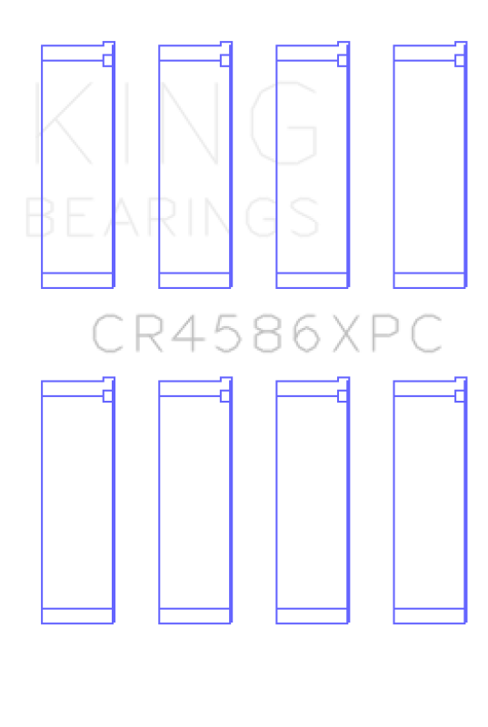 King Engine Bearings Mitsubishi 4B11T Performance Coated Rod Bearing Set - Size STDX - Image 7