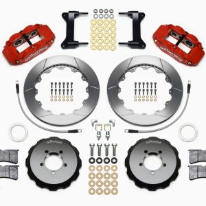 Wilwood Narrow Superlite 6R Front Hat Kit 12.88in Red 2012-Up Toyota / Scion FRS w/ Lines