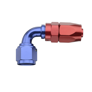 Fragola -8AN x 90 Degree Pro-Flow Hose End - Blue/Red