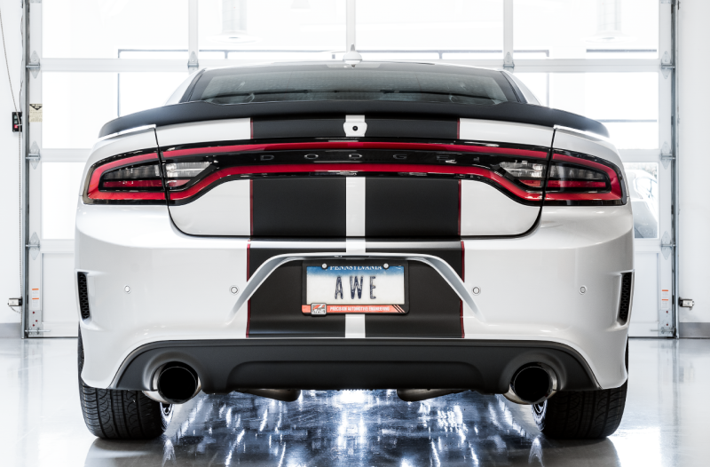 AWE Tuning 2015+ Dodge Charger 6.4L/6.2L Supercharged Track Edition Exhaust - Diamond Black Tips - Image 4