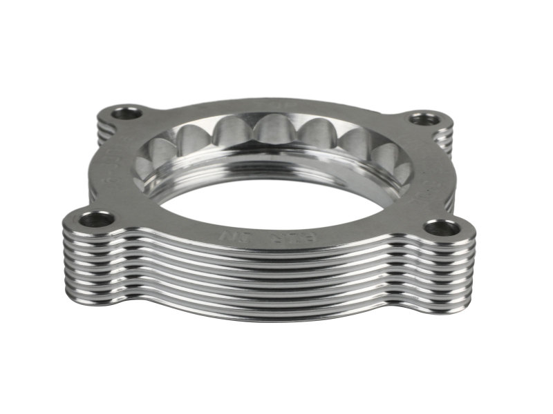 aFe 11-14 Ford Mustang/ 11-14 Ford F-150 V6 3.7L Silver Bullet Throttle Body Spacer - Silver - Image 2