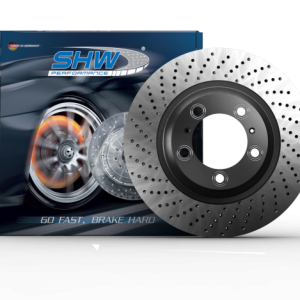 SHW 17-19 Porsche 911 Carrera 3.0L w/o Ceramics Right Front Cross-Drill MB Brake Rotor (9P1615302A)