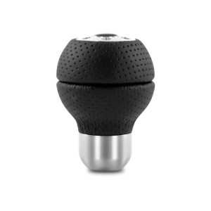 Momo Race Shift Knob - Black Airleather, Aluminum Insert