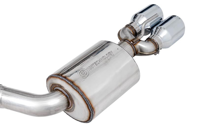 AWE Tuning 2015+ Dodge Challenger 6.4L/6.2L Non-Resonated Touring Edition Exhaust - Quad Silver Tips - Image 9