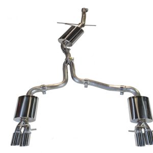 AWE Tuning Audi B8 A5 2.0T Touring Edition Exhaust - Quad Outlet Polished Silver Tips