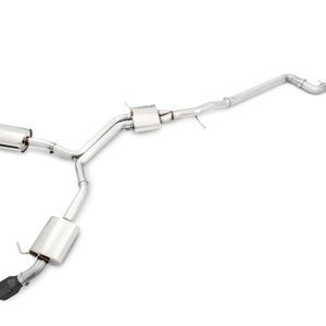 AWE Tuning Audi B9 A4 Touring Edition Exhaust Dual Outlet - Diamond Black Tips (Includes DP)