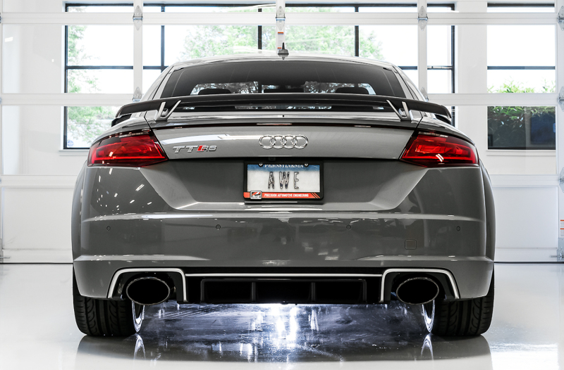 AWE Tuning 18-19 Audi TT RS 8S/RK3 2.5L Turbo Track Edition Exhaust - Diamond Black RS-Style Tips - Image 3