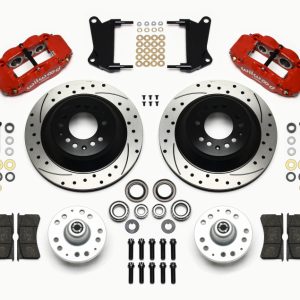 Wilwood Narrow Superlite 6R Front Hub & 1PC Rtr Kit 12.88in Drilled -Red 67-69 Camaro 64-72 Nova