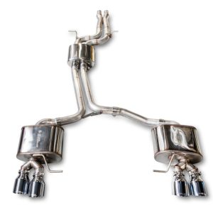 AWE Tuning Audi 8R SQ5 Touring Edition Exhaust - Quad Outlet Chrome Silver Tips