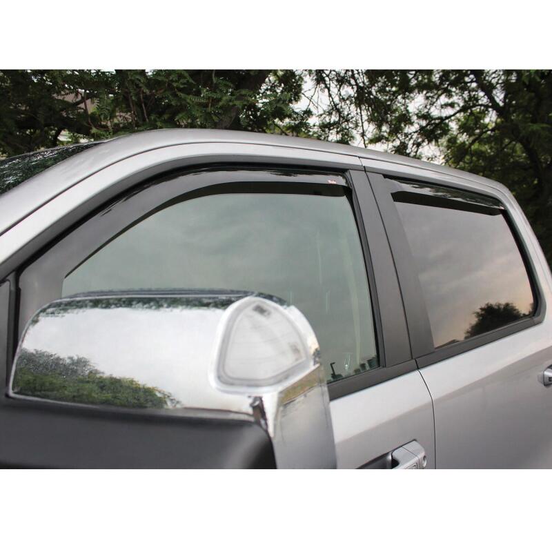 Westin 19-22 Ram 1500 Crew Cab(Excl. 19-22 Ram 1500 Classic) In Channel Wind Deflector 4pc - Smoke - Image 7