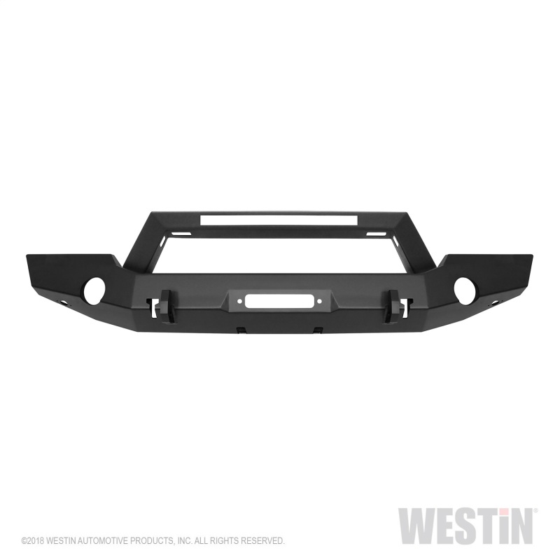 Westin 18-20 Jeep Wrangler WJ2 Full Width Front Bumper w/LED Light Bar Mount Textured Black - Image 4