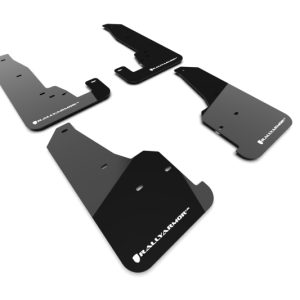Rally Armor 18-22 Jeep Grand Cherokee SRT Trackhawk Black UR Mud Flap - White Logo