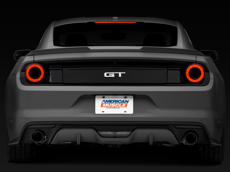 Raxiom 15-22 Ford Mustang Halo LED Tail Lights - Gloss Black Housing (Smoked Lens) - Image 9