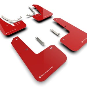 Rally Armor 22-25 VW MK8 Golf GTI/R Red UR Mud Flap w/White Logo