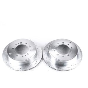 Power Stop 13-21 Toyota Land Cruiser Rear Evolution Drilled & Slotted Rotors - Pair