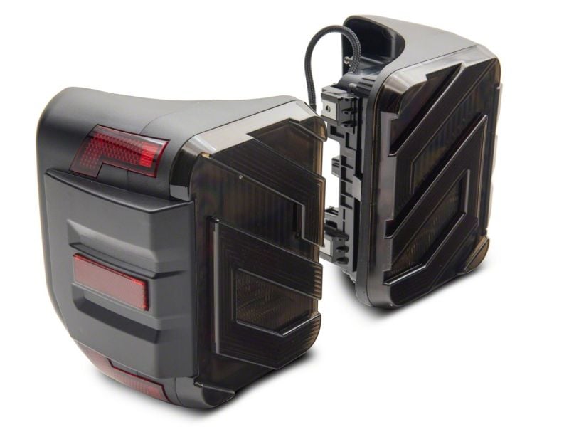 Raxiom 20-23 Jeep Gladiator JT Axial Series LED Tail Lights- Blk Housing (Smoked Lens) - Image 2