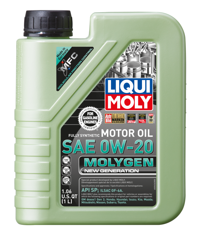LIQUI MOLY 1L Molygen New Generation Motor Oil SAE 0W20 - Image 3
