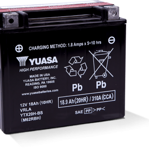 Yuasa YTX20H-BS High Performance AGM 12-Volt Battery w/Bottle