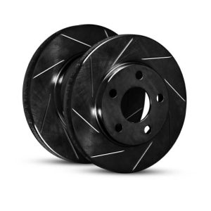 R1 00-09 Honda S2000 Front Right Slotted Black Brake Rotor