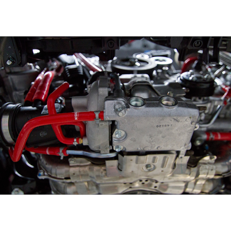 Mishimoto 2015 Subaru WRX Red Silicone Radiator Coolant Ancillary Hoses Kit - Image 9