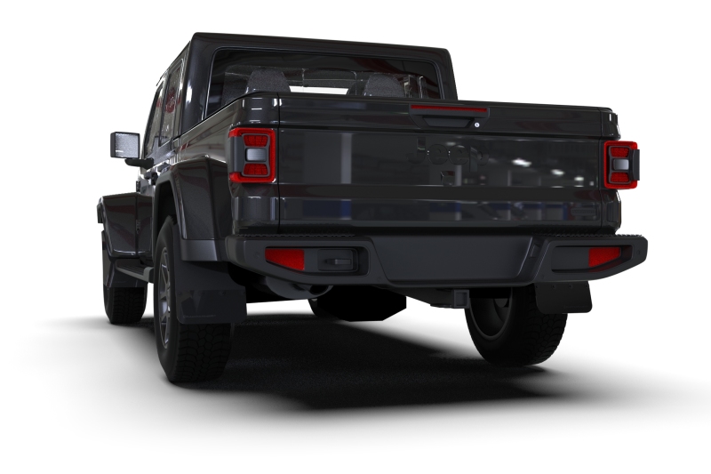 Rally Armor 19-25 Jeep JT Gladiator (Mojave/Rubicon) Black Mud Flap w/Grey Logo - Image 6