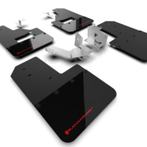Rally Armor 21-25 Ford Bronco (Plstc Bmpr + RB - NO Rptr/Sprt) Blk Mud Flap w/Red Logo