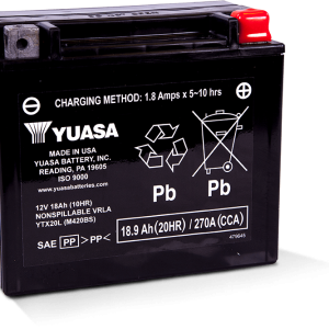 Yuasa YTX20L Maintenance Free AGM 12-Volt Battery