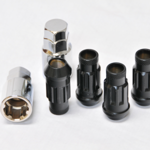 Wheel Mate Monster Open End Lug Nut Set of 4 - Black 1/2in