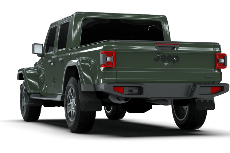 Rally Armor 19-25 Jeep JT Gladiator (Mojave/Rubicon) Black Mud Flap w/Grey Logo - Image 4