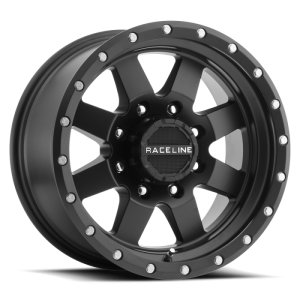 Raceline 935B Defender 15x8in / 5x114.3 BP / -24mm Offset / 83.82mm Bore - Satin Black Wheel