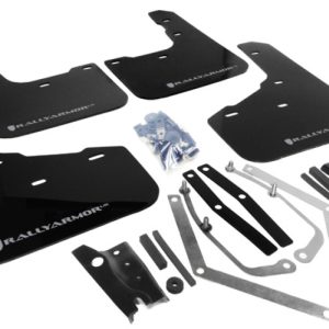 Rally Armor 13-19 Ford Fiesta ST Black UR Mud Flap w/Silver Logo