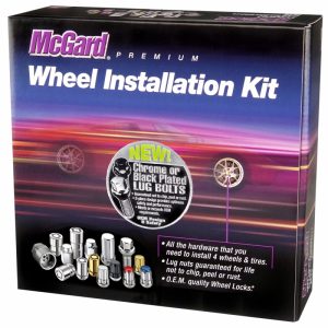 McGard 5 Lug Hex Install Kit w/Locks (Cone Seat Bolt) M14X1.5 / 17mm Hex / 28.0mm Shank L. - Black