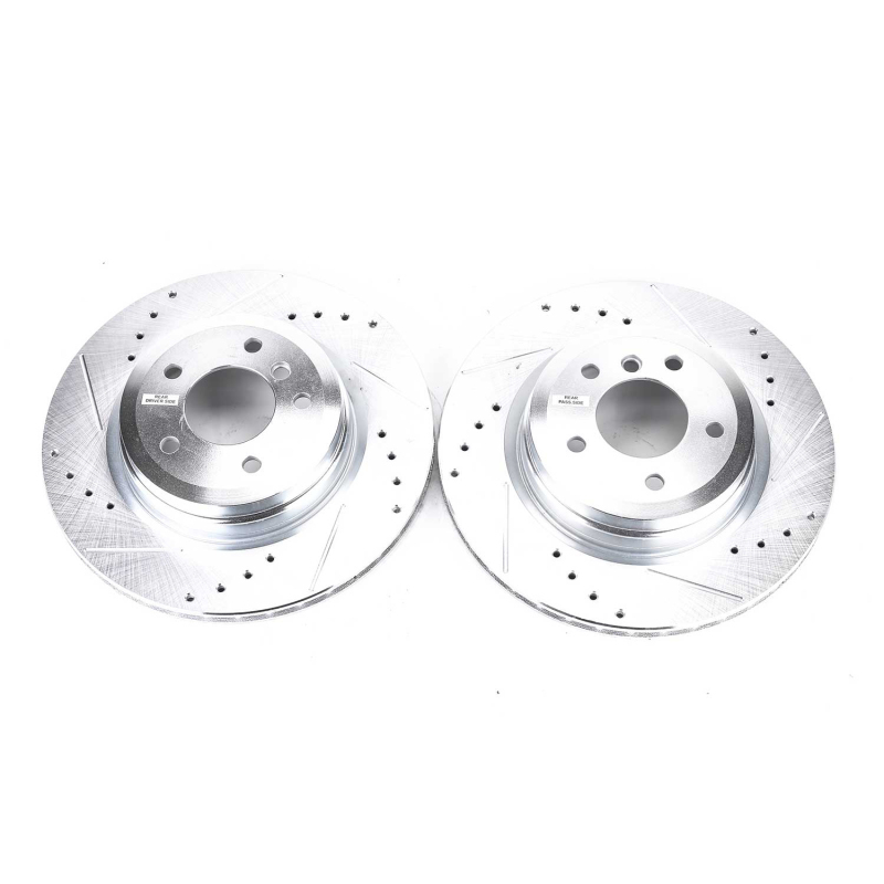 Power Stop 2006 BMW 330i Rear Evolution Drilled & Slotted Rotors - Pair - Image 3