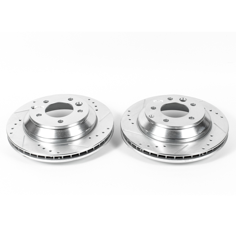 Power Stop 07-15 Audi Q7 Rear Evolution Drilled & Slotted Rotors - Pair - Image 7