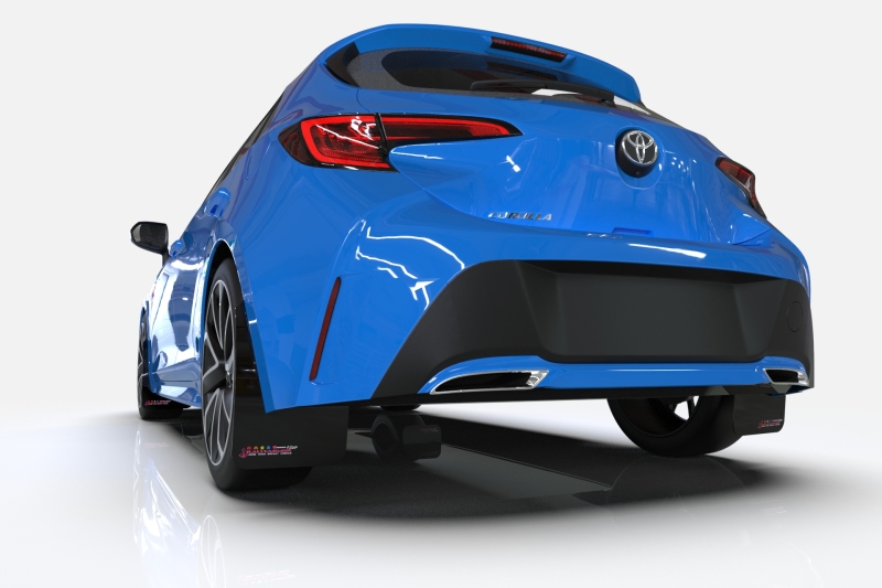 Rally Armor 19-22 Hyundai Veloster N Black Mud Flap BCE Logo - Image 3
