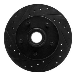 R1 83-94 Ford Ranger (USA/Canada) Front Left Drilled & Slotted Black Brake Rotor