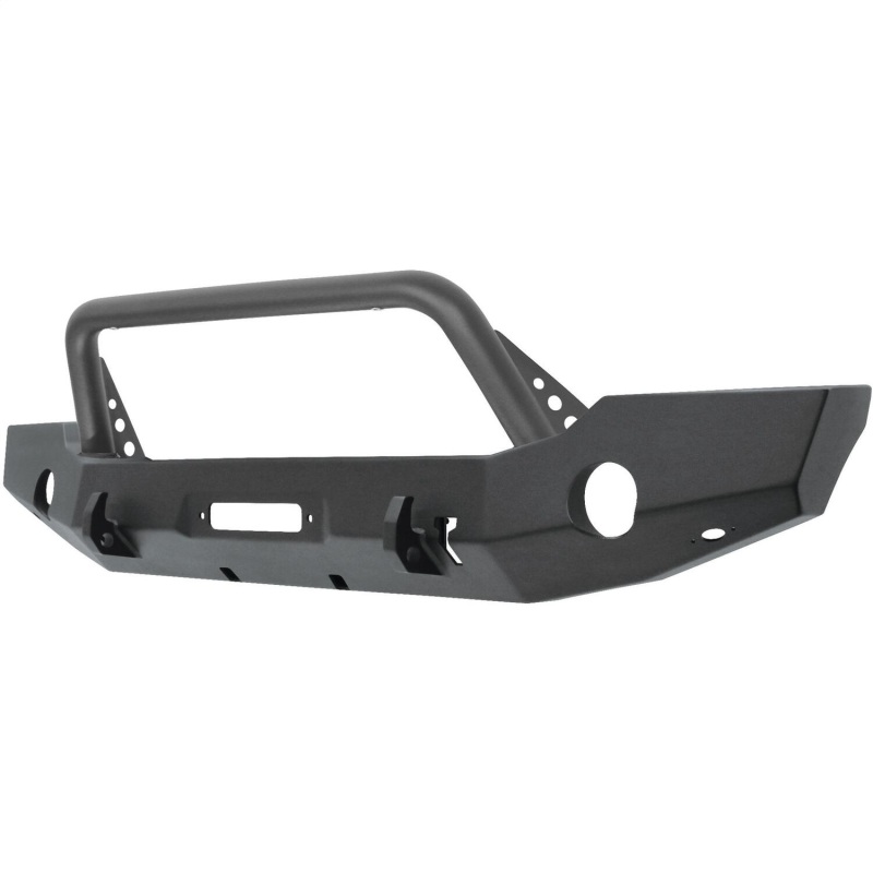 Westin 18-19 Jeep Wrangler JL WJ2 Full Width Front Bumper w/Bull Bar Textured Black - Image 2