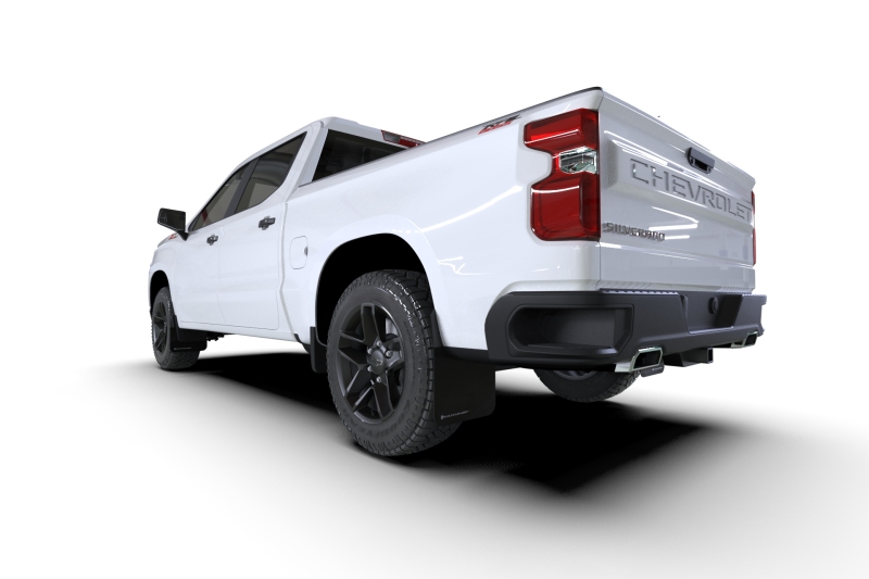 Rally Armor 19-26 Gen 4 Chevy Silverado 1500 Black UR Mud Flap White Logo - Image 6