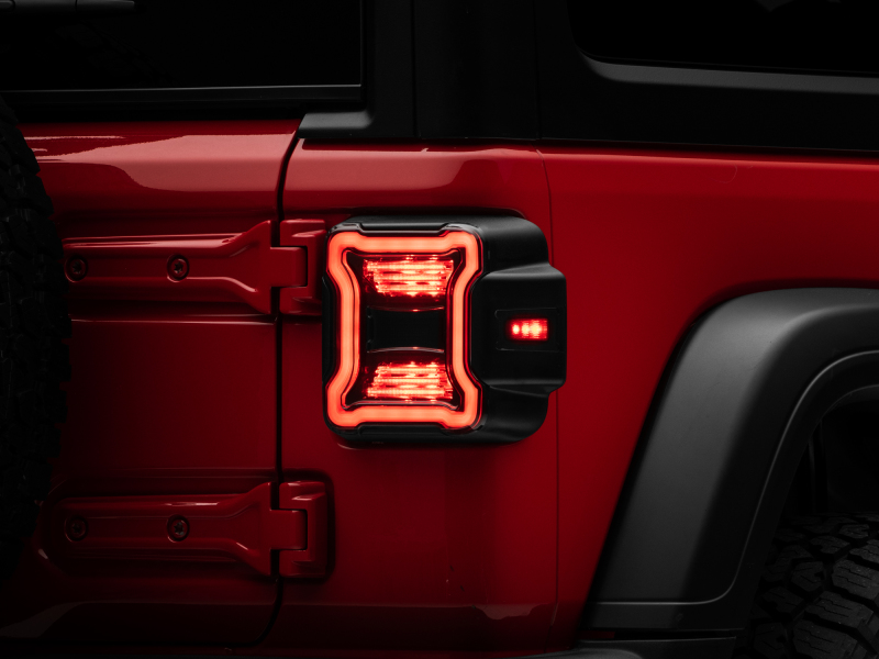 Raxiom 18-22 Jeep Wrangler JL LED Tail Lights- Black Housing (Smoked Lens) - Image 3