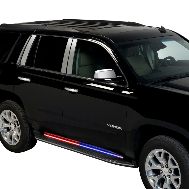 Putco 15-23 Chevrolet Tahoe Blade Rocker Kits Sideliners - Red/Blue w/ White Override - Image 2