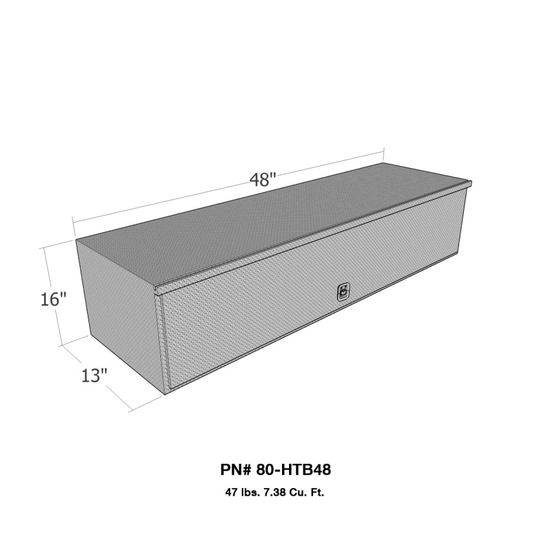 Westin/Brute HD Top Sider 13in x 48in w/flip up Door - Aluminum - Image 3