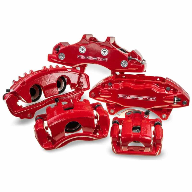 Power Stop 94-96 Ford Bronco Front Red Calipers - Pair - Image 5