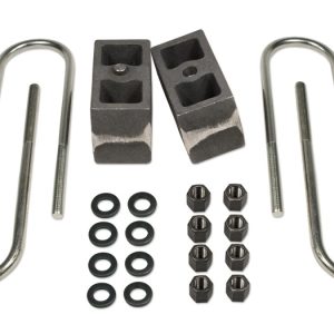 Tuff Country 99-16 Ford F-250 4wd (w/ Factory Overloads) 4in Rear Block & U-Bolt Kit Tapered