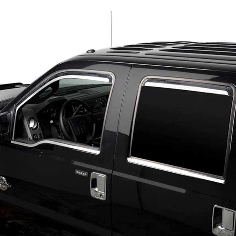 Putco 17-20 Ford SuperDuty - Regular Cab w/ Towing Mirrors (ABS Window Trim) Window Trim Accents - Image 2