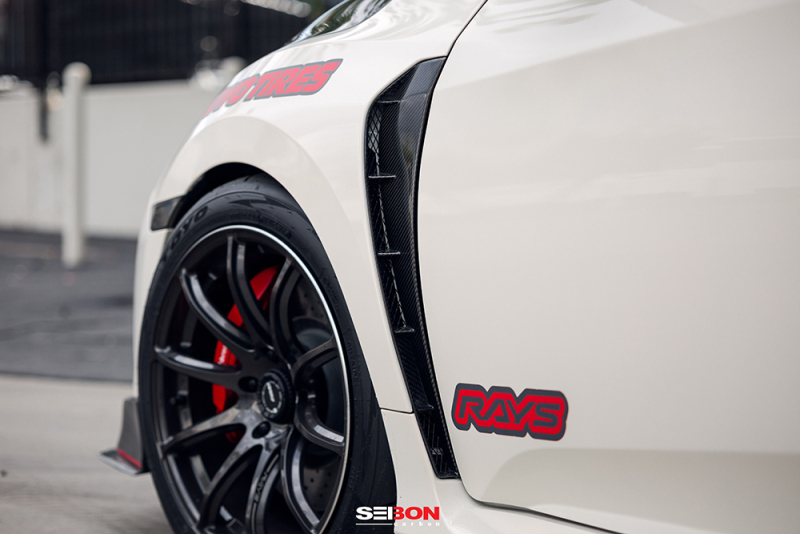 Seibon 17-18 Honda Civic Type-R Carbon Fiber Fender Ducts (Pair) - Image 4