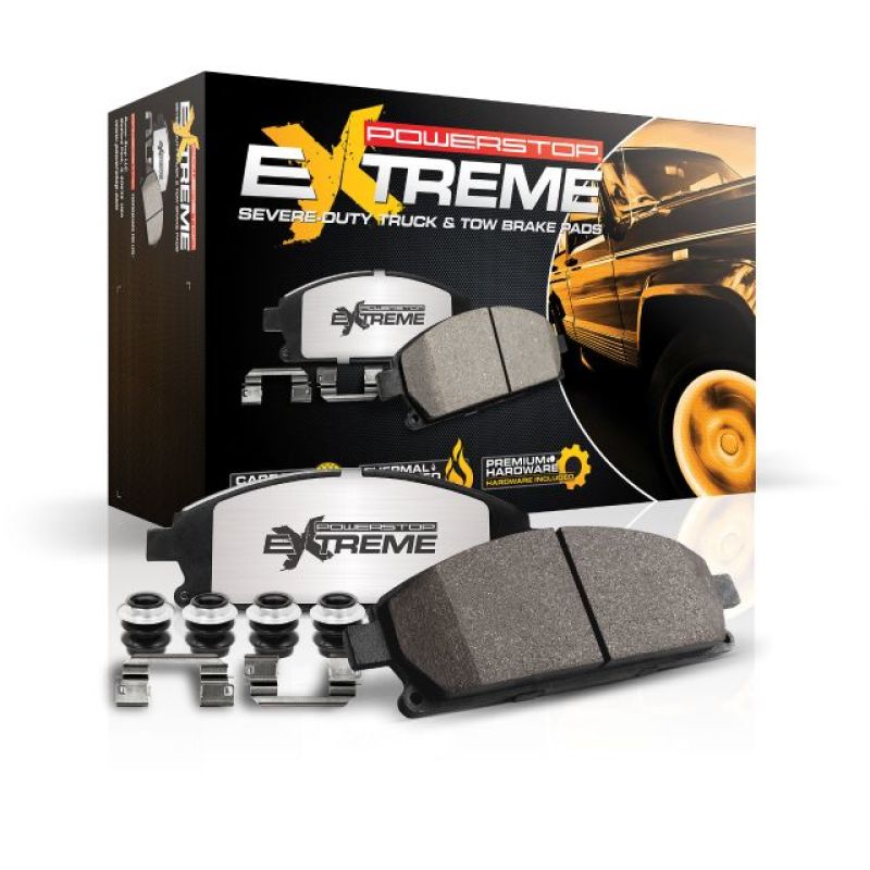 Power Stop 06-10 Jeep Commander Front Z36 Truck & Tow Brake Pads w/Hardware - Image 2