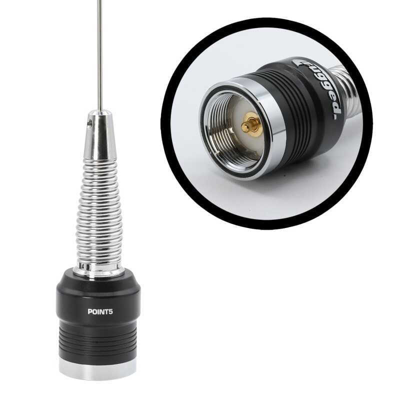 Rugged Radios GMRS and UHF No Ground Plane NGP Tuned Whip Antenna