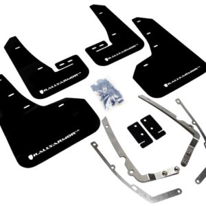 Rally Armor 15-21 MKVII VW Golf/GTI Black UR Mud Flap w/White Logo