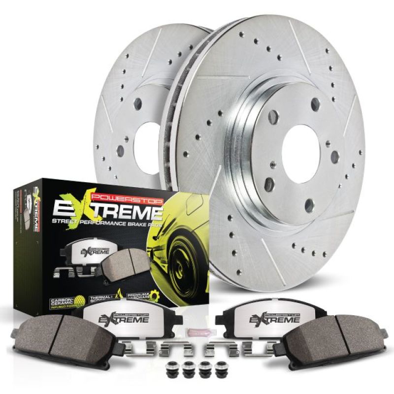 Power Stop 10-13 Audi A3 Rear Z26 Street Warrior Brake Kit - Image 2